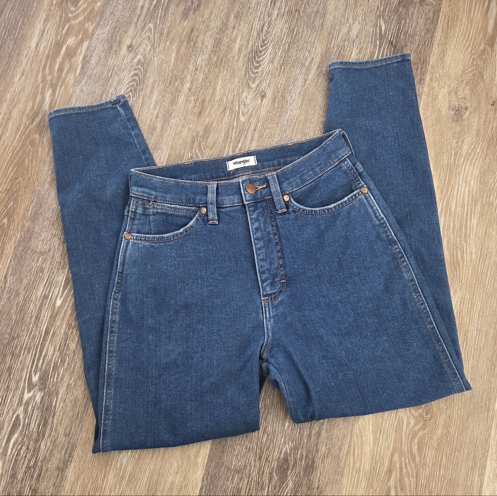 Wrangler Women's Blue Jeans Heritage Slim High Waist High Rise Denim - Picture 9 of 16